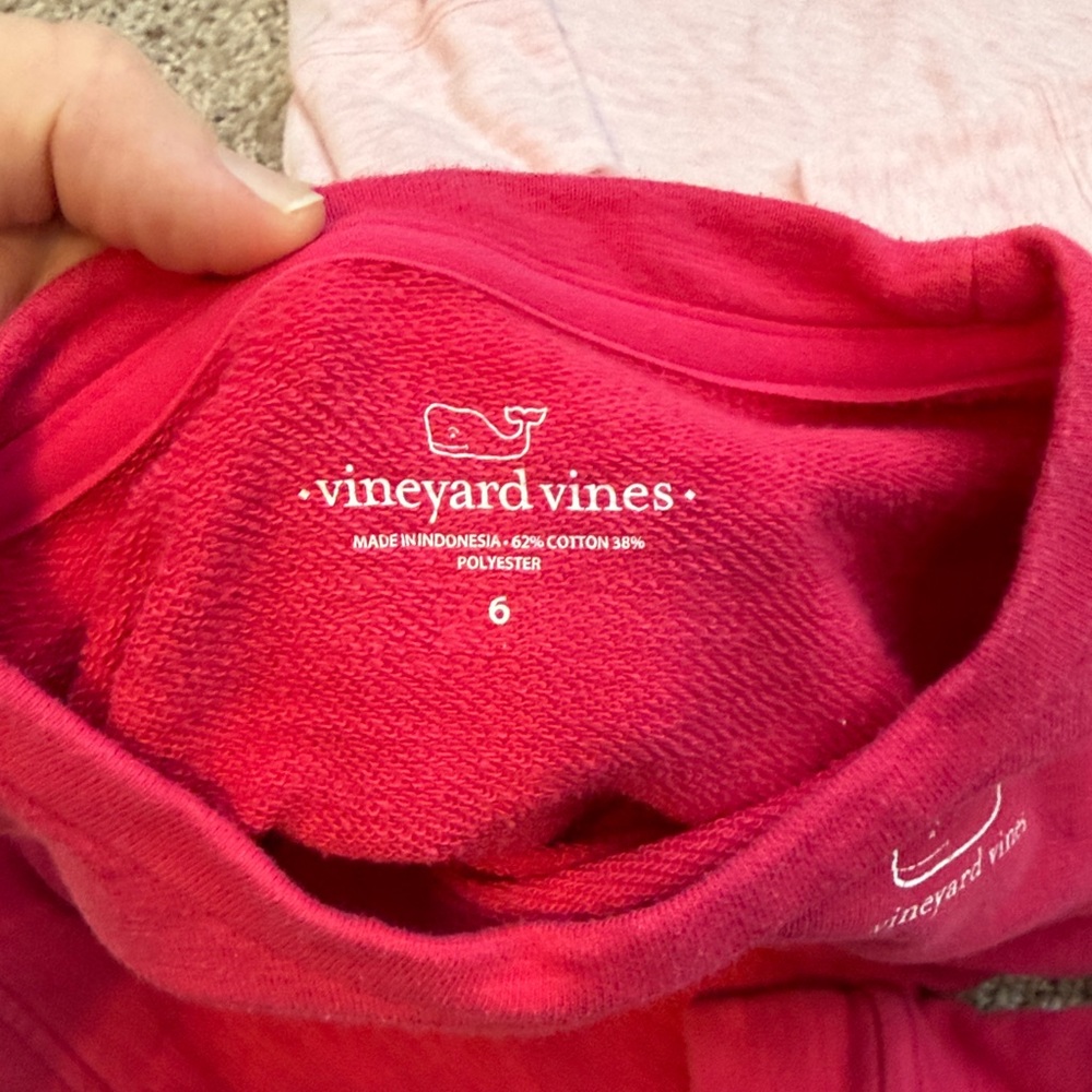 Vineyard Vines Kids Pink and White Sweatshirt Trio - Picture 6 of 9